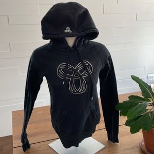(2/$50) TNA Aritzia Black Embroidered Logo Hoodie XS